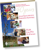2009-2010 Annual Report - UW Department of Family Medicine 