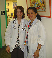 Melissa Taavola and Dr. Angela Sanchez, Peekskill Clinic - Pediatrics