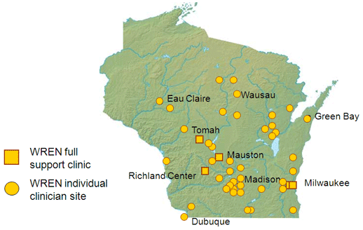 Wisconsin Research and Education Network (WREN) Members Map