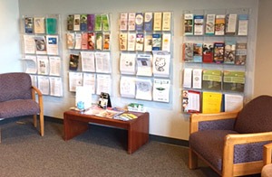 Northeast Clinic’s patient and family advisory council suggested a new patient information center in the clinic waiting area.