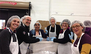 DFMCH faculty and staff volunteer at the first Days of Service activity on Mon, Jan 18, 2016, at the Second Harvest Food Bank.