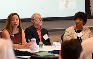Panelists, from left: Cristy Garcia-Thomas; David Kindig, MD, PhD; and Doriane Miller, MD.