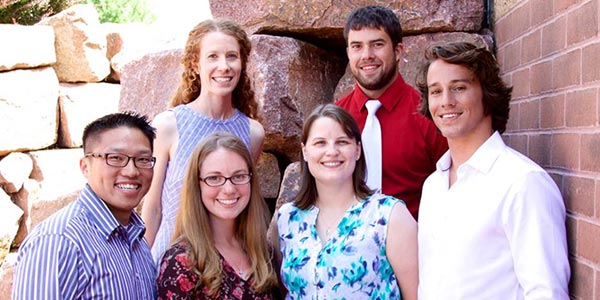 The new Wausau residents. Back row, from left: Caitlin Harris, DO, and Casey Totten, DO. Front row, from left: Tswjfwm Vang, DO; Elizabeth Schuebel, MD; Amanda Schoenfuss, DO; and Dillon Myers, MD.