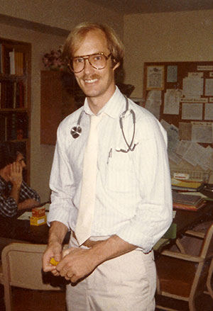 Dr. O’Connell at the Wausau Clinic in 1984.