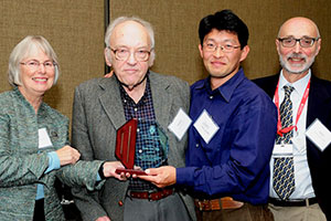 Left to right: Valerie Gilchrist, MD; Marc Hansen, MD; Hansen Lecturer Jonas Lee, MD; and Kenneth Kushner, PhD