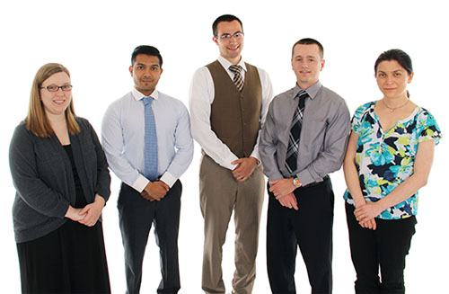 The new Eau Claire residents, from left: Amy Sorensen, DO; Raheel Naseeruddin, MD; Michael Albano, DO; Michael Dawson, MD; Krissi Danielsson, MD