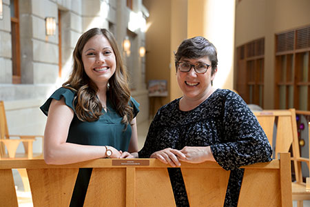 Kelsey Schmidt, MD, (left) and Karyn Cecele, MD