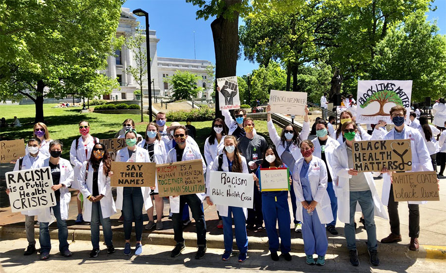 White Coats for Black Lives Rally