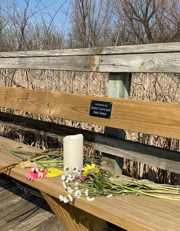 Potter memorial bench