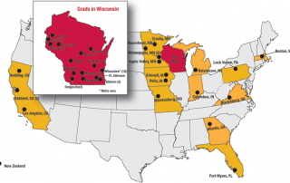 2021 Resident Practice location map