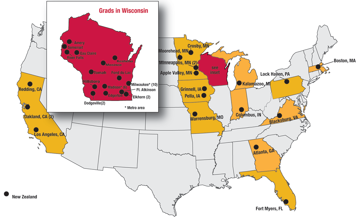 2021 Residency Class Practice Location Map