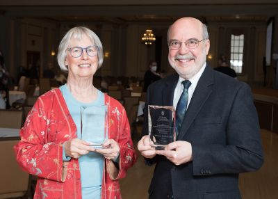 Drs. Valerie Gilchrist (left) and Bill Schwab