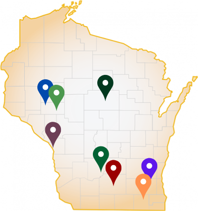 Osteopathic Wisconsin Map