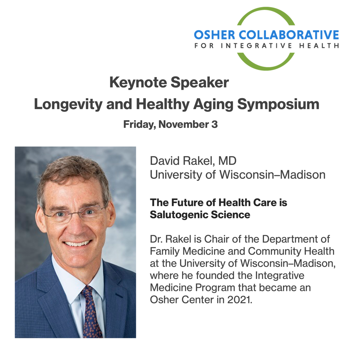 David Rakel KEYNOTE - UW Family Medicine & Community Health