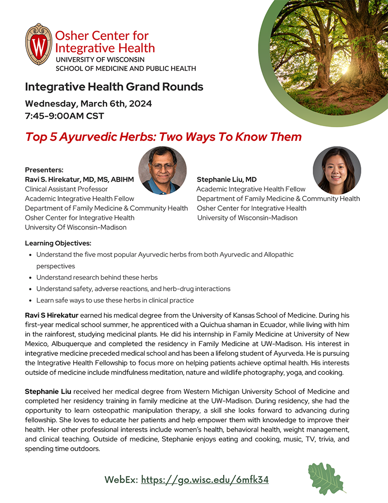 Osher Center for Integrative Health Events Grand Rounds