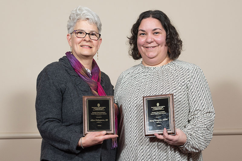 Alice Delaquess, BS (left), Mary Vasquez, APSW (right)