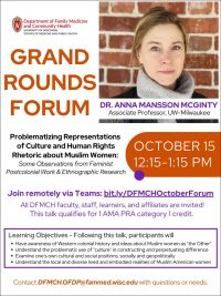 October Grand Rounds Flyer