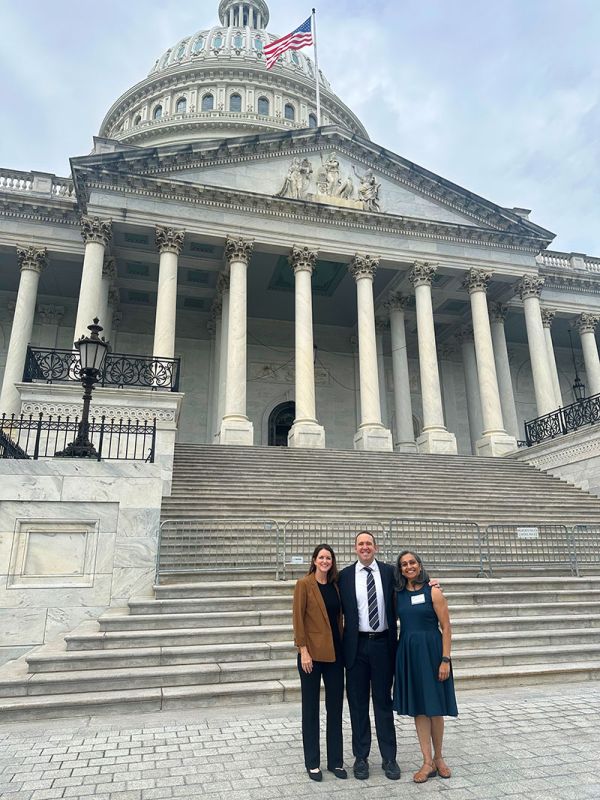 Elizabeth Salisbury-Afshar, MD, MPH in front of US capitol in Washington DC.