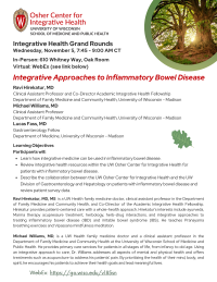 Osher Grand Rounds November 2025 flyer