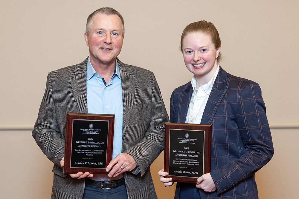 William Scheckler, MD, Research Awards winners